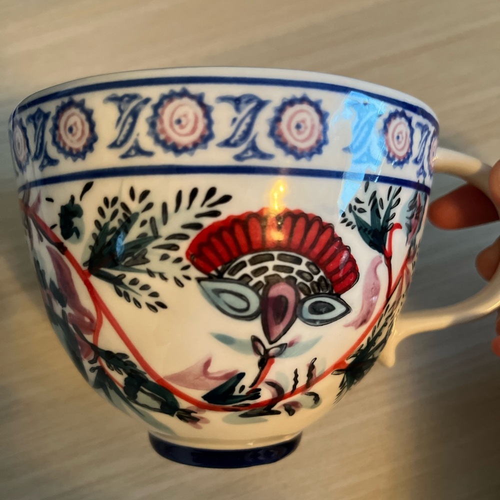 Anthropologie Hand Painted Mug